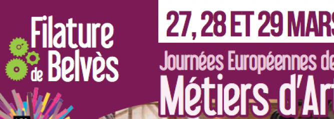 Affiche des journées des métiers d'art à la filature de Belvès