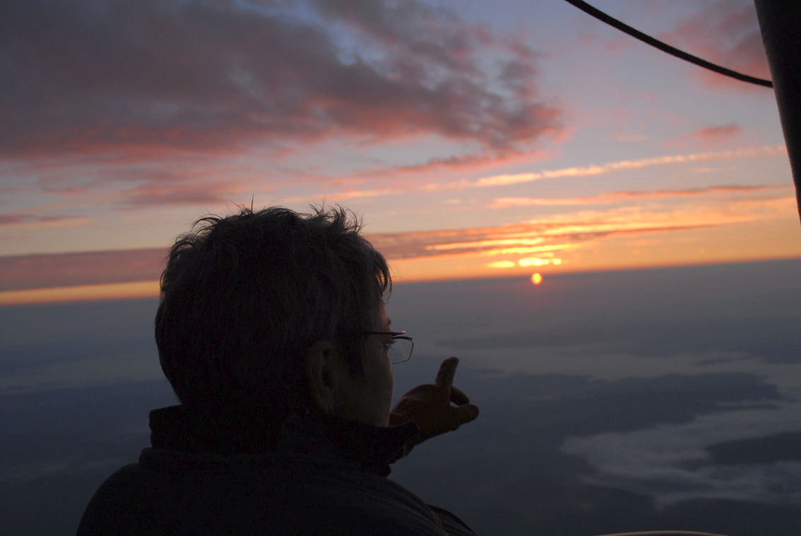 Point du jour en montgolfière