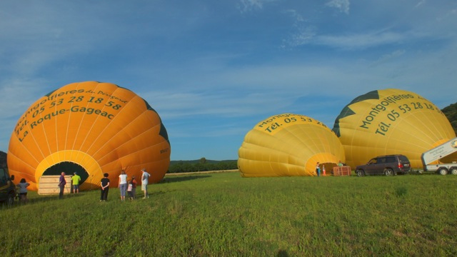 Gonflage des montgolfières